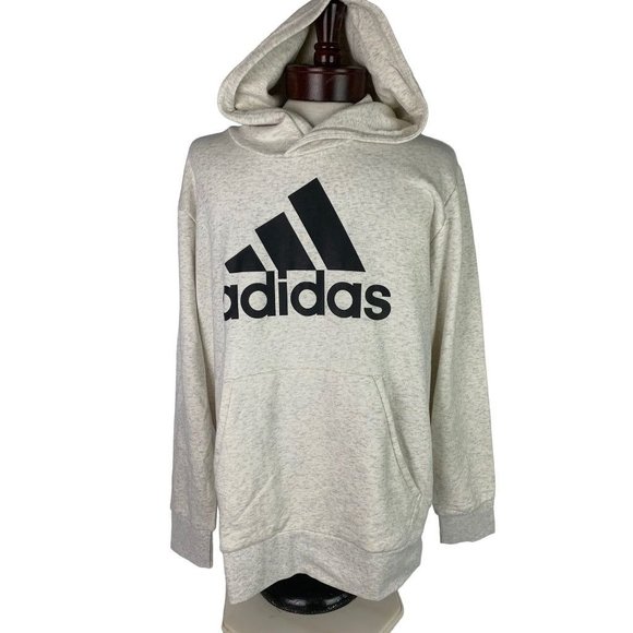 XL Adidas Men's New Pullover Sweatshirt Hoodie Gray Heathered Knit - Picture 3 of 8